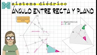 Ángulo recta plano Sistema Diédrico [upl. by Dayir]