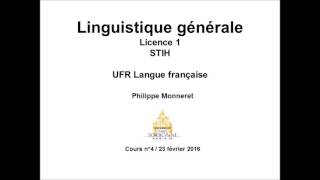 Linguistique générale 4 [upl. by Yeliab]