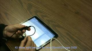 Demo of wired ethernet on a charging Samsung Galaxy Tab 4 with the LAVA USB HostCharging Adapter [upl. by Adria]