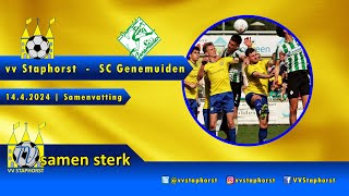 vv Staphorst  SC Genemuiden  1342024  Samenvatting [upl. by Atirac]