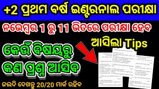 Chse Plus Two First Year Internal Exam Planning Video  ଏହି ଭିଡ଼ିଓ ଦେଖିଲା ପରେ ଇଣ୍ଟରନାଲ ରେ 20 ରୁ 20 [upl. by Anirehs]