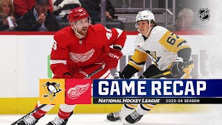 Penguins  Red Wings 1018  NHL Highlights 2023 [upl. by Sydney]