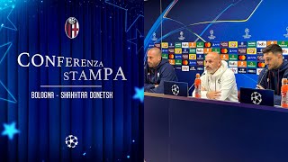 BOLOGNASHAKHTAR DONETSK  LA CONFERENZA PREPARTITA 🎙️ [upl. by Ileyan]