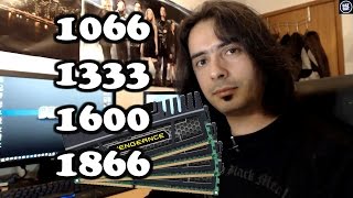 DDR3  1066 VS 1333 VS 1600 VS 1866  Gaming PT [upl. by Cherrita]