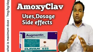 Clavam 625Amoxicillin potassium clavulanate AugmentinAmoxyclav Mega CVUsesDosageSide effects [upl. by Ellehsem]