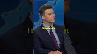 Colin Jost made a Super Cut of Michael Ches WNBA Jokes and showed it to Caitlin Clark 😱🤣 shorts [upl. by Robinson]