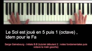 Serge Gainsbourg  Initials BB piano tutoriel [upl. by Idonah]