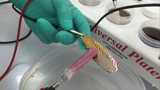 24K Brush Gold Plating  Plating onto Nickel  Universal Plater KIT [upl. by Ruy838]