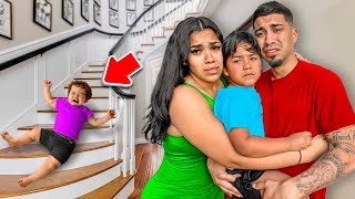 Our Baby Fell Down The Stairs Prank… [upl. by Mora]