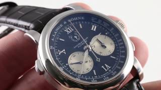 A Lange amp Sohne Double Split Flyback 404035 Luxury Watch Review [upl. by Brabazon304]