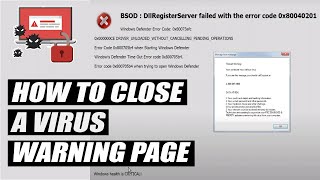 How to close a Virus Warning web page [upl. by Deth490]