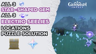 ALL 3 StarShaped Gems  ALL 3 Electro Seelies Locations  Luxurious Chest  Genshin Impact [upl. by Silsbye299]