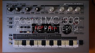 Roland MC 303  ALL THE PATTERNS [upl. by Collie891]