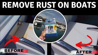 Removing Rust Stains from Fiberglass Boat [upl. by Bazluke]