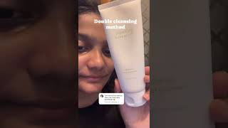 Double cleansing method  cleansing oil and cleanser [upl. by Ruscio]