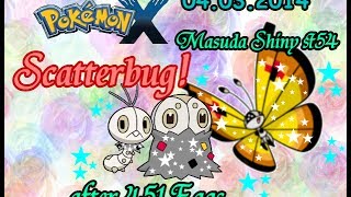 Live Shiny Scatterbug via Masuda Method after 451 Eggs  Evolution  Pokemon X [upl. by Holey]