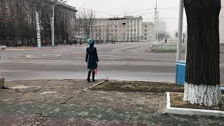 Traffic Lady in North Korea DPRK [upl. by Ellicec]