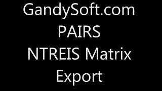 GandySoft PAIRS NTREIS Export [upl. by Garibald588]