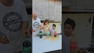 Fizzy Explosions Cola Fanta and Mentos Adventures challenge familygame shorts [upl. by Eirffej]