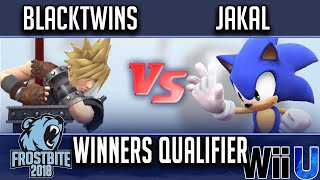 Frostbite 2018 Smash 4 Singles WINNERS QUALIFIER  EMG  Blacktwins Cloud vs Jakal Sonic [upl. by Ydualc69]