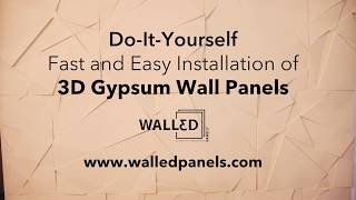 Wall3D Panels DIY  Fast and Easy Installation 3D Gypsum Decorative Panels 2 [upl. by Neehs106]