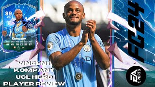 Vincent Kompany  89  UCL Hero Player Review  EA FC24 Ultimate Team [upl. by Smoht]