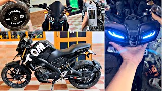 MT15 Black Colour Modified  MT15 Full Modification  Yamaha MT15  modified mt15 viral [upl. by Ocker]