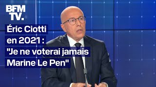 Alliance avec le RN les changements de pied dÉric Ciotti [upl. by Aidua589]