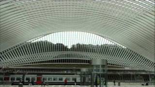 Belgium The Liège Guillemins Railway Station designed by Santiago Calatrava [upl. by Cox]