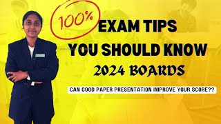 Exam Tips You Should Know  Boards 2024 Secrets to Get More Marks Paper Presentation class12cbse [upl. by Elocim885]