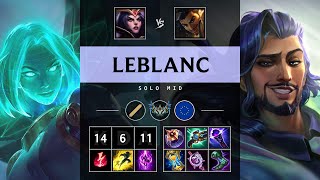 LeBlanc Mid vs Akshan Dominating  EUW Challenger Patch 1417 [upl. by Eisseb]