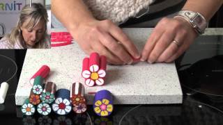 Polymer Clay Tutorials  How to make a flower cane [upl. by Atiuqel365]