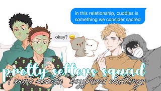 haikyuu texts  “i want cuddles” boyfriend challenge [upl. by Helfant]