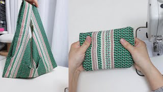 🌱HowTo Make Foldable Eco Shopping Bag  Quick and Easy Making a bag  shopping bag sewing tutorial [upl. by Codee824]