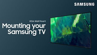 How to mount your Samsung TV with a VESA wall mount  Samsung US [upl. by Nikolia]