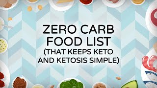 Zero Carb Food List that Keeps Keto and Ketosis Simple [upl. by Calder638]