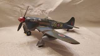 British Hawker Tempest Aircraft Eduard 148 scale Build Video [upl. by Denn]