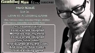 Mario Biondi quotLove is a Losing Gamequot Live tribute to Amy WinehouseOfficialWith Lyrics [upl. by Tocci991]