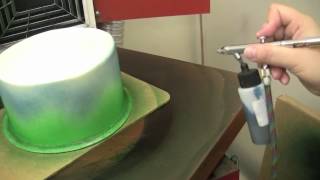 How To Airbrush A Cake The Krazy Kool Cakes Way [upl. by Phelps498]