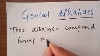 Geminal and Vicinal DihalideHaloalkane and HaloareneClass 12 [upl. by Chil228]