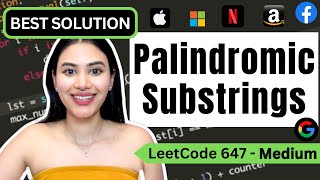 Palindromic Substrings LeetCode 647  Python leetcode palindromicsubstrings blind75 [upl. by Zetrac]