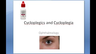 Ophthalmology 579 a Cycloplegics Cycloplegia CycloPentoLate HomAtropine Atropine Uses Eye [upl. by Dareg67]