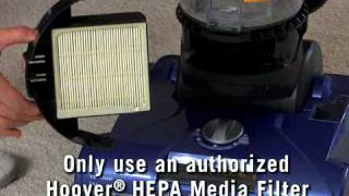 Hoover TSeries Baggless Upright HEPA Media Filter UH70100 [upl. by Ynohtnakram]