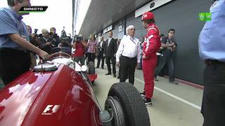 Fernando Alonso  Ferrari 375 showrun  LaSexta [upl. by Leitnahs]