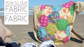 How to Glue Fabric to Fabric Quilted Patchwork Hobo Bag [upl. by Orsola473]