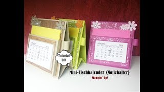 MiniTischkalender  Notizhalter  Stampin Up  Tutorial  DIY [upl. by Anemix]