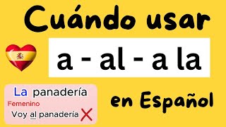 Uso de quotaquot  quotalquot y quota laquot EN ESPAÑOL ortografía española  Hablar español sin errores [upl. by Ayel177]