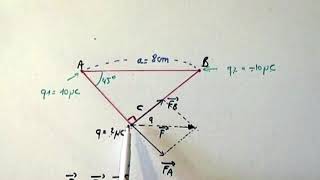 Electrostatique  force résultante sur une charge ponctuelle [upl. by Sidnarb416]