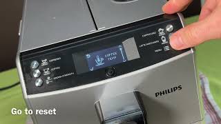 How to factory reset your Philips 3100 series super automatic coffee machine DIY [upl. by Wauters]