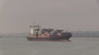 Unifeeder Container Ship quotELBSTROMquot Southampton arrival from Rotterdam 030819 [upl. by Asirral]